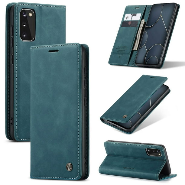 Blue PU Leather Wallet Flip Case for Samsung Galaxy S20 Positive Cover Compatible with Samsung Galaxy S20 